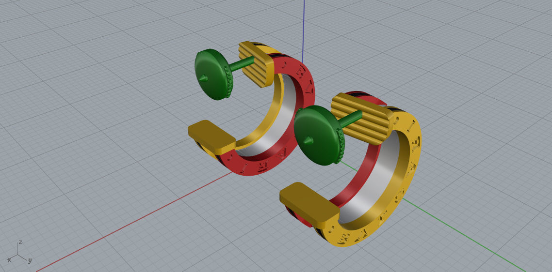 Earrings BuLGARI 3d print model D23 3D print model_7