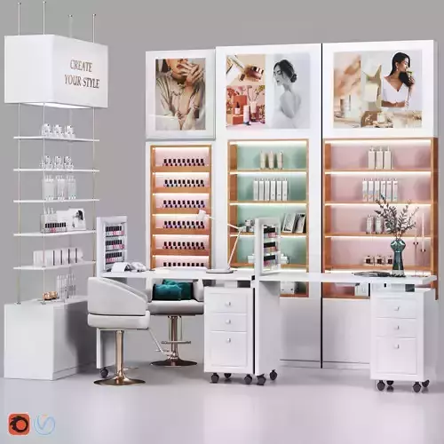 Manicure Set- Nail Bar-Beautysalon 3D model