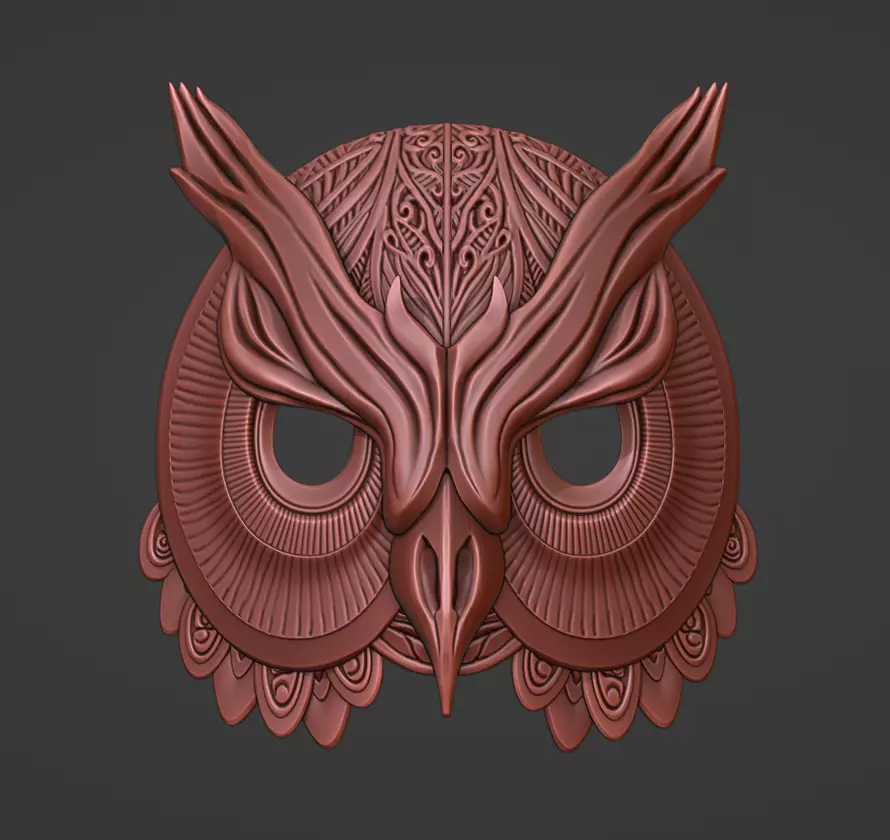 Owl Mask 3d printable 3D print model_0