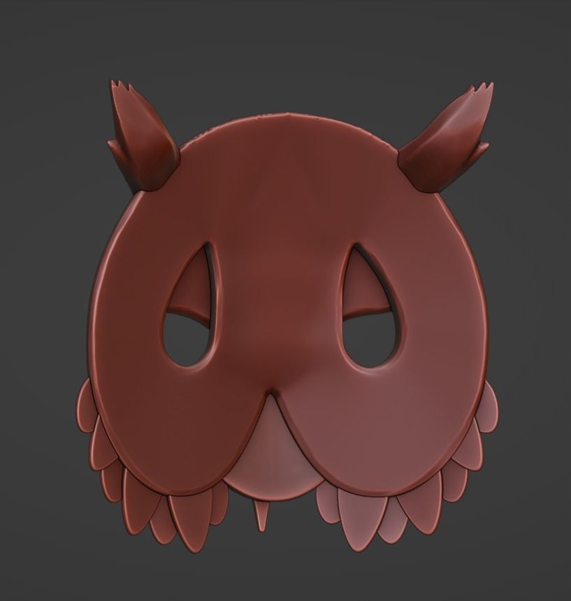Owl Mask 3d printable 3D print model_2