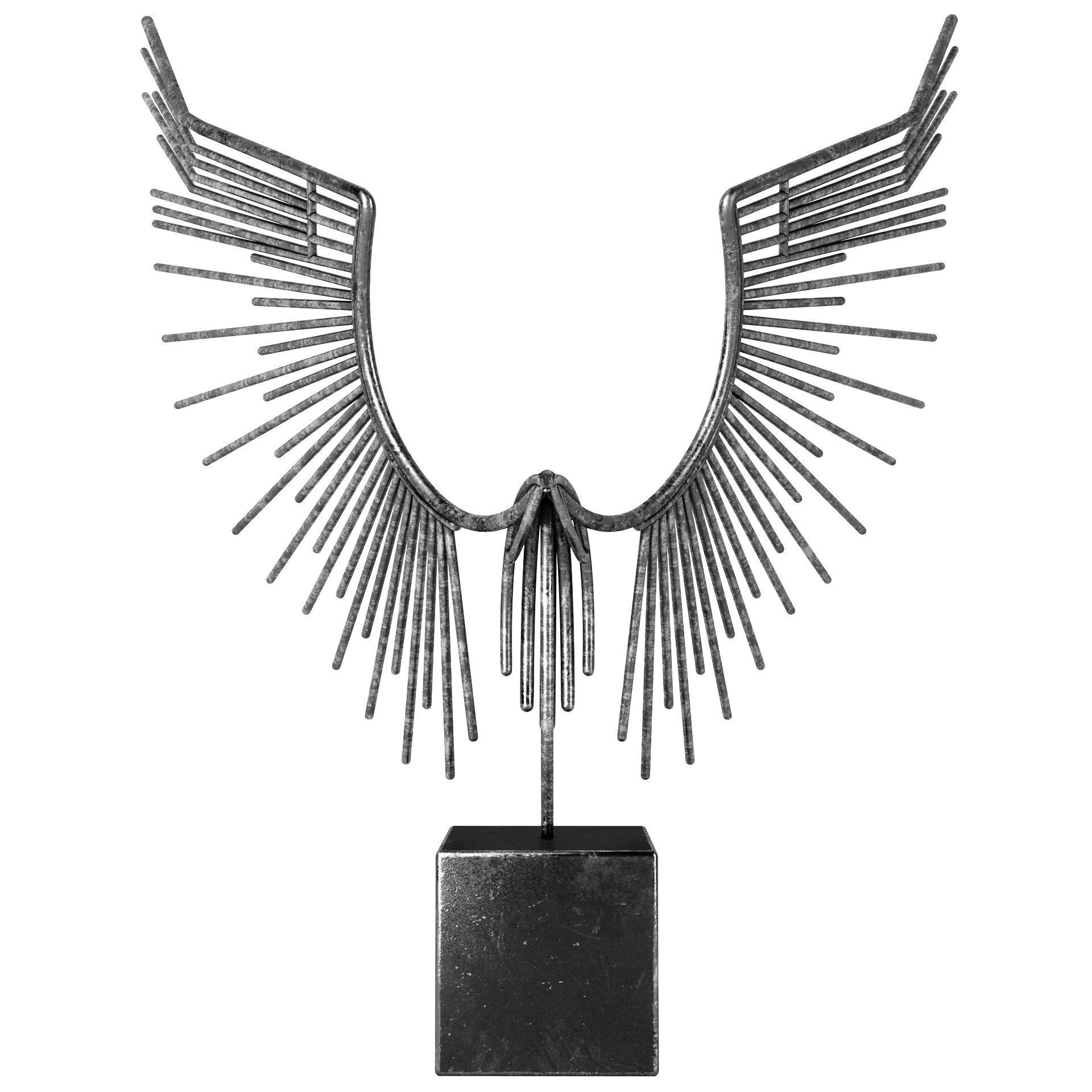 Decorative Bird Sculpture 3D model_3