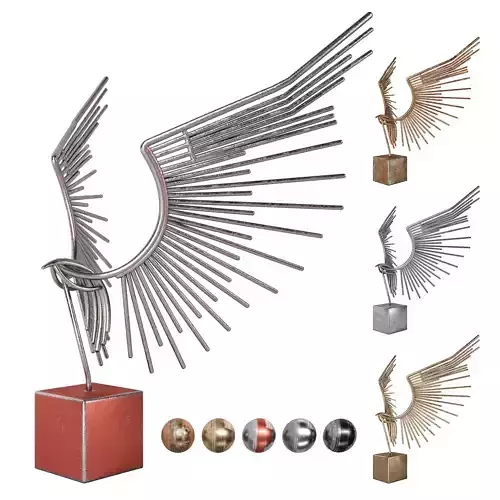 Decorative Bird Sculpture 3D model