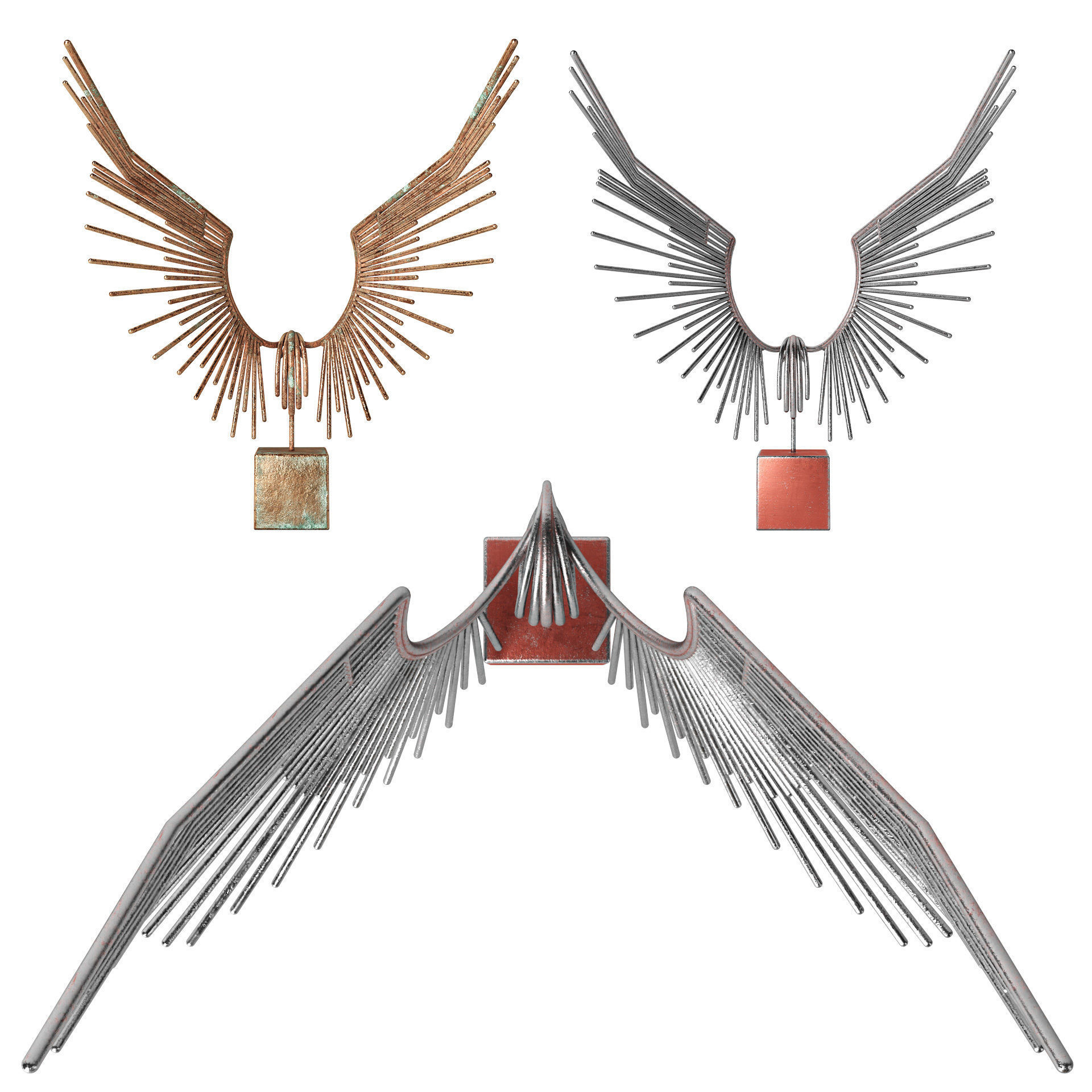 Decorative Bird Sculpture 3D model_5