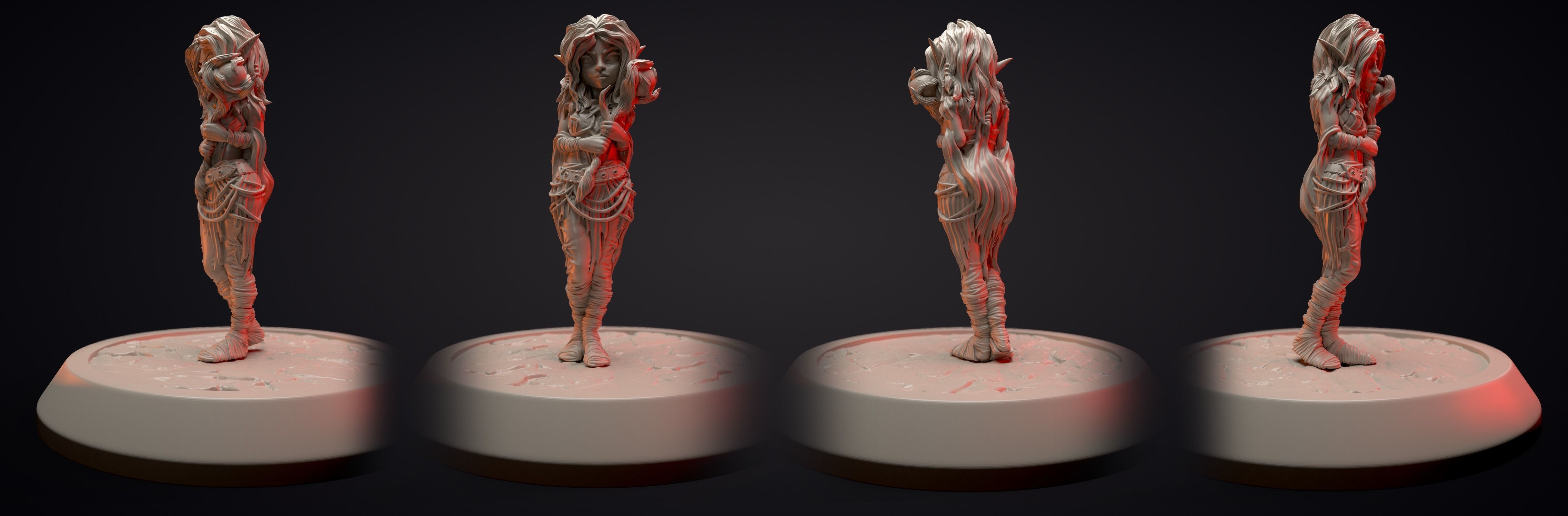 Gnome - shy druid  3D print model_2