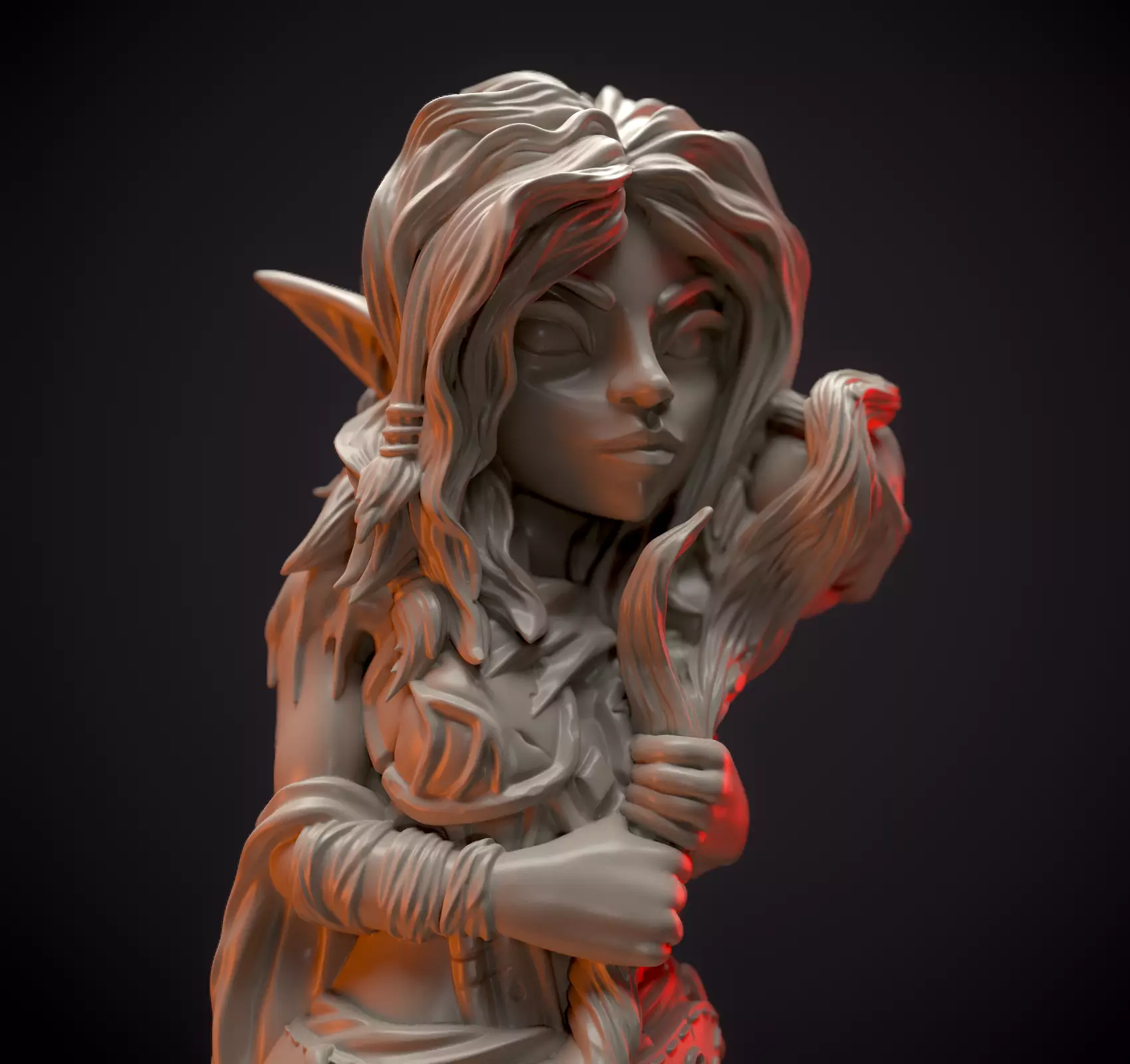 Gnome - shy druid  3D print model_0