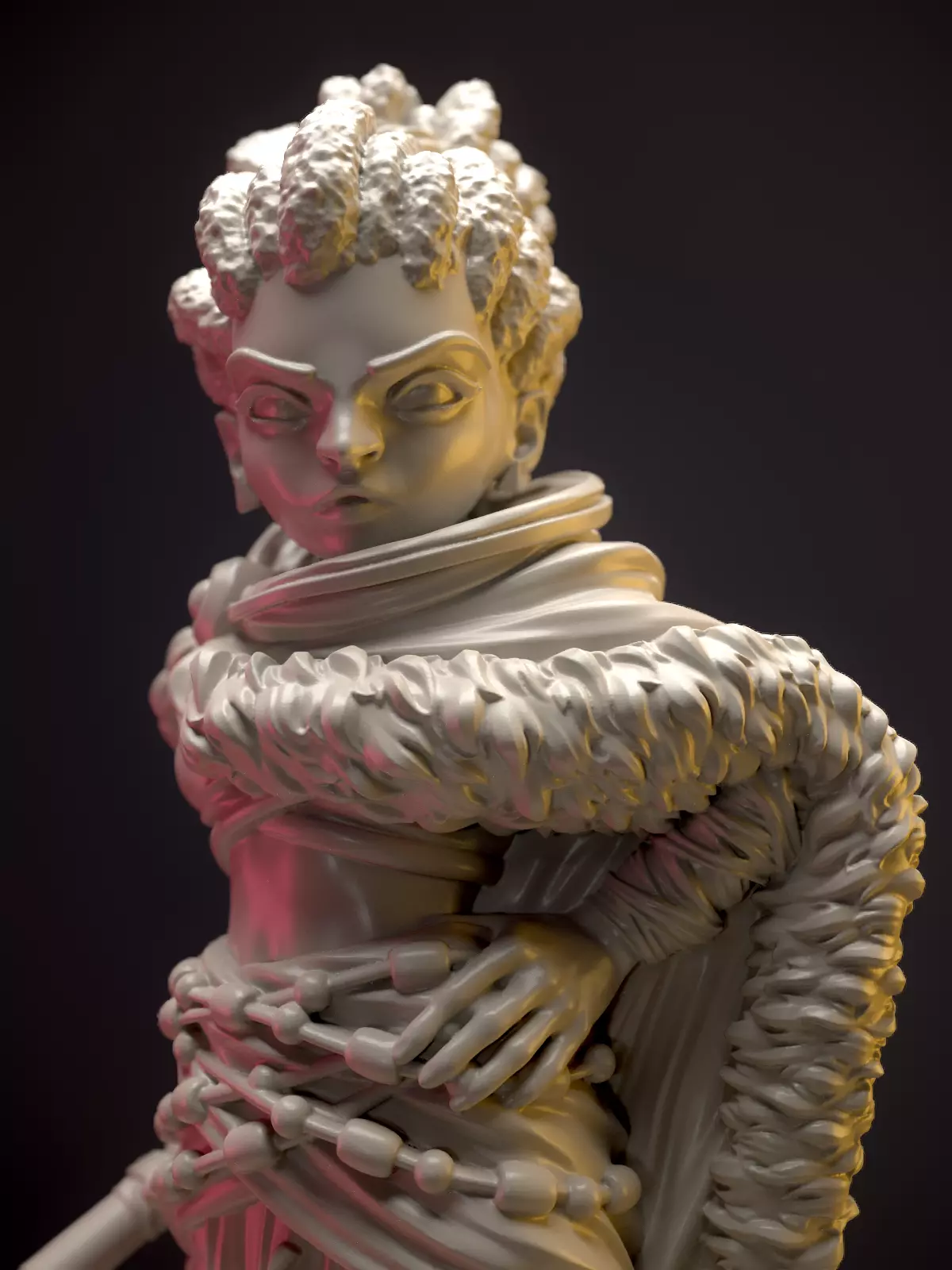 Gnome monk  3D print model_0