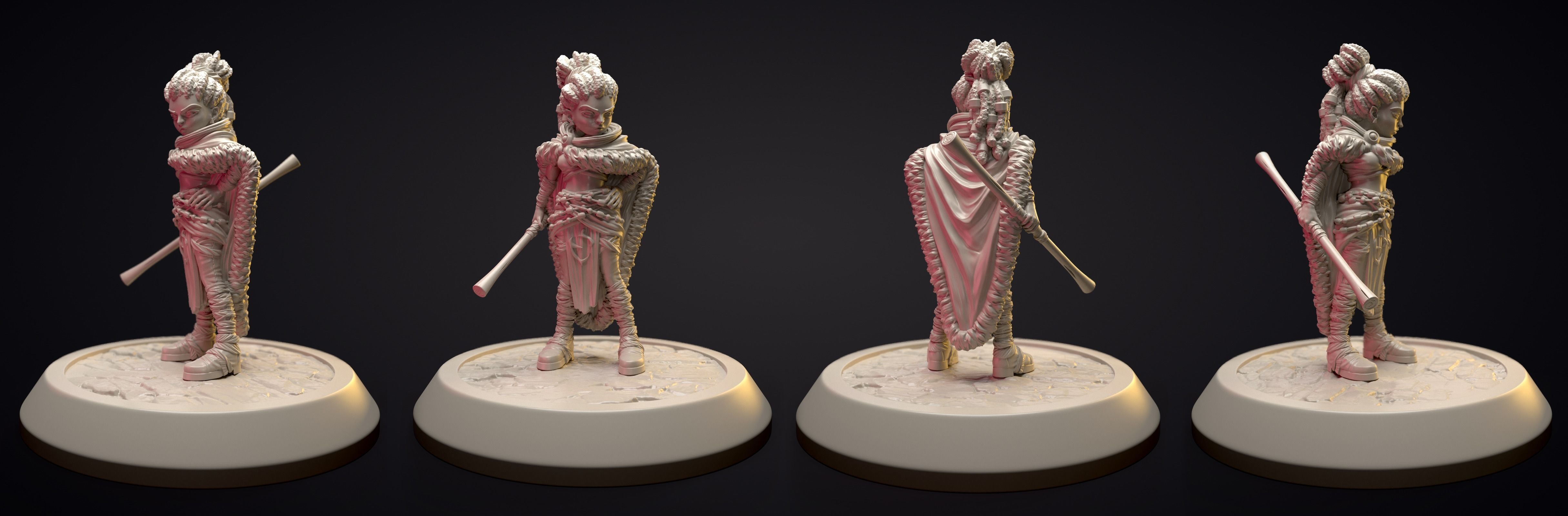 Gnome monk  3D print model_2