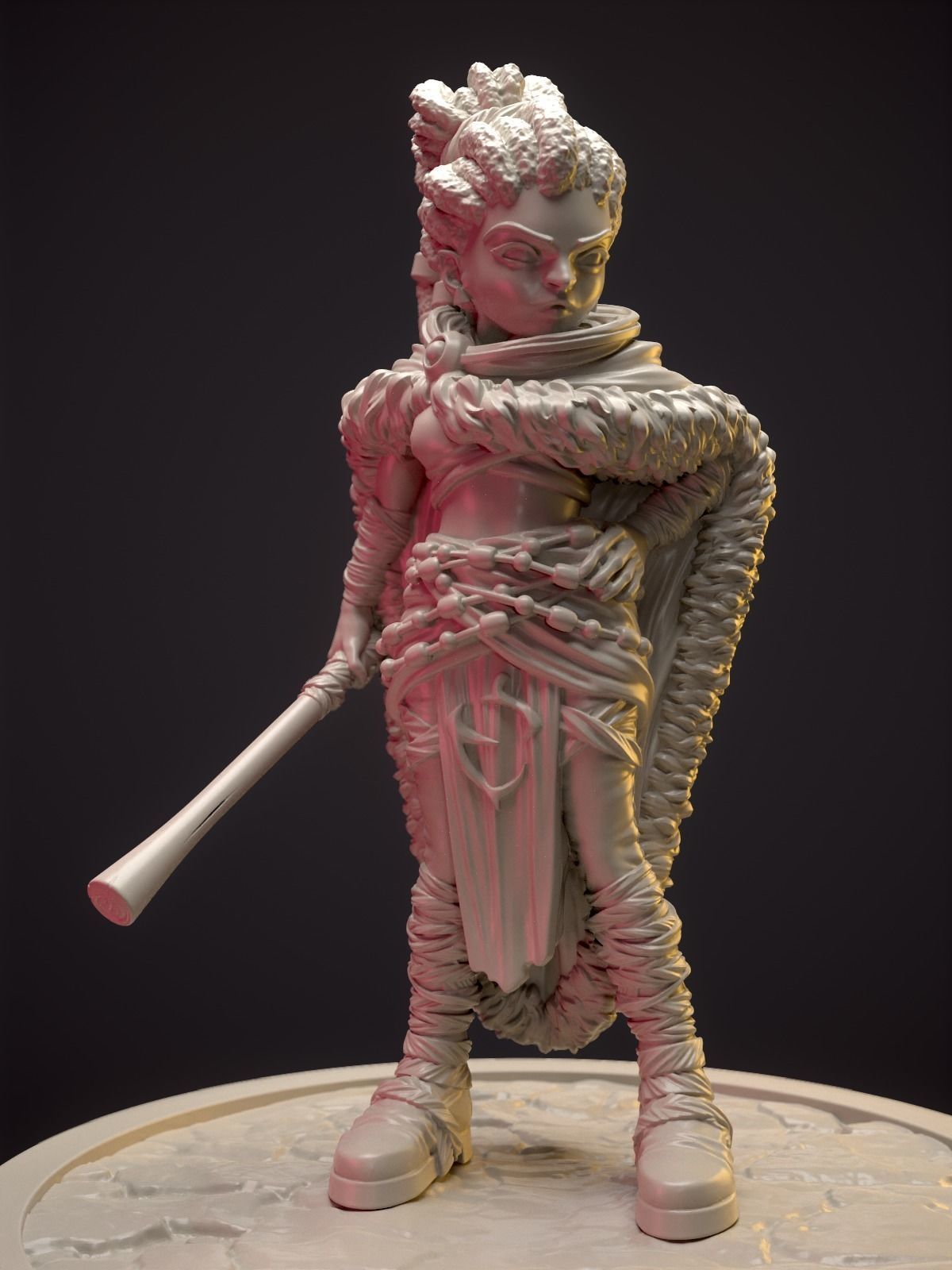 Gnome monk  3D print model_1