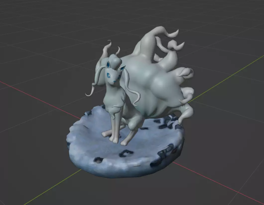 Alolan Ninetales pokemon 3D print model 3D print model_0