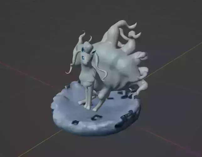 Alolan Ninetales pokemon 3D print model 3D print model Alolan Ninetales pokemon 3D print model 3D print model