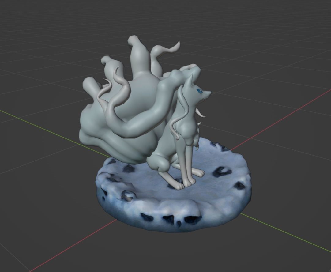 Alolan Ninetales pokemon 3D print model 3D print model_3