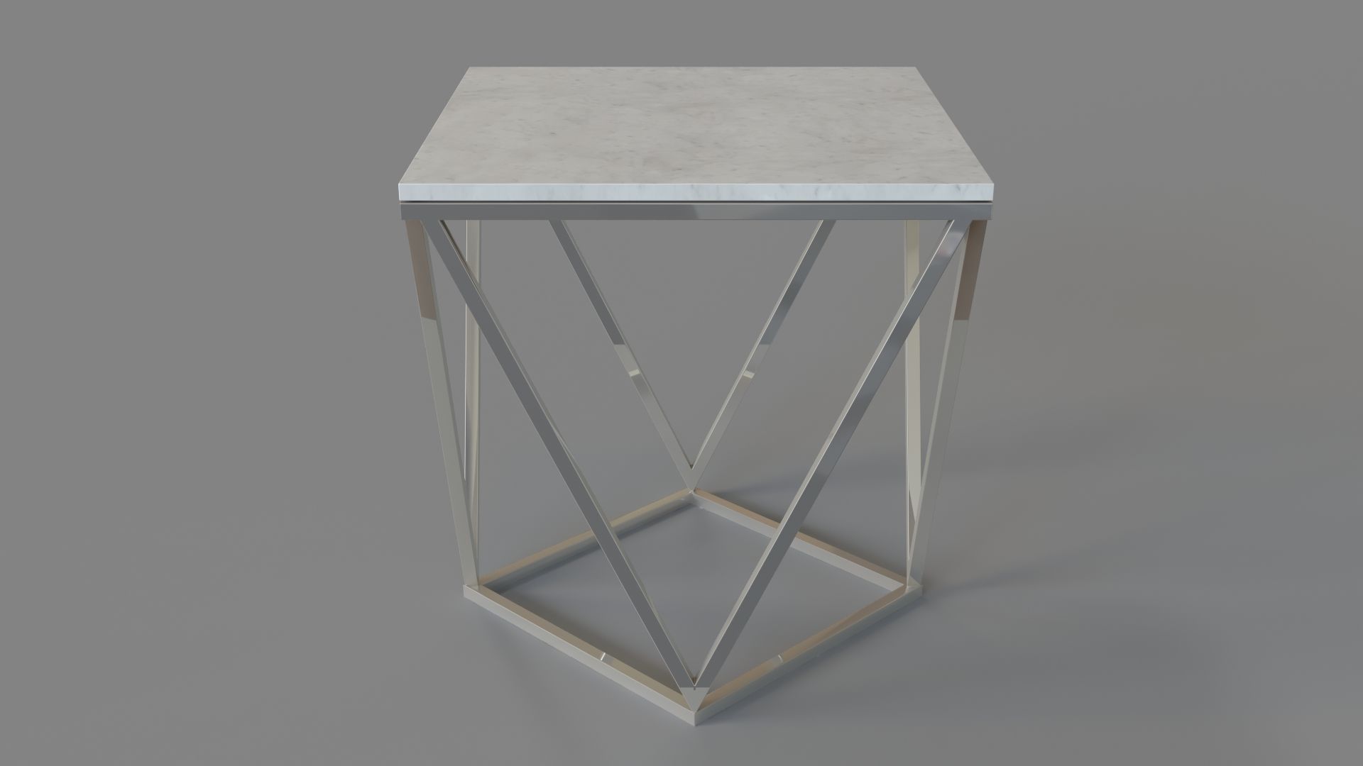 Jasmine Side Table White 3D model_1