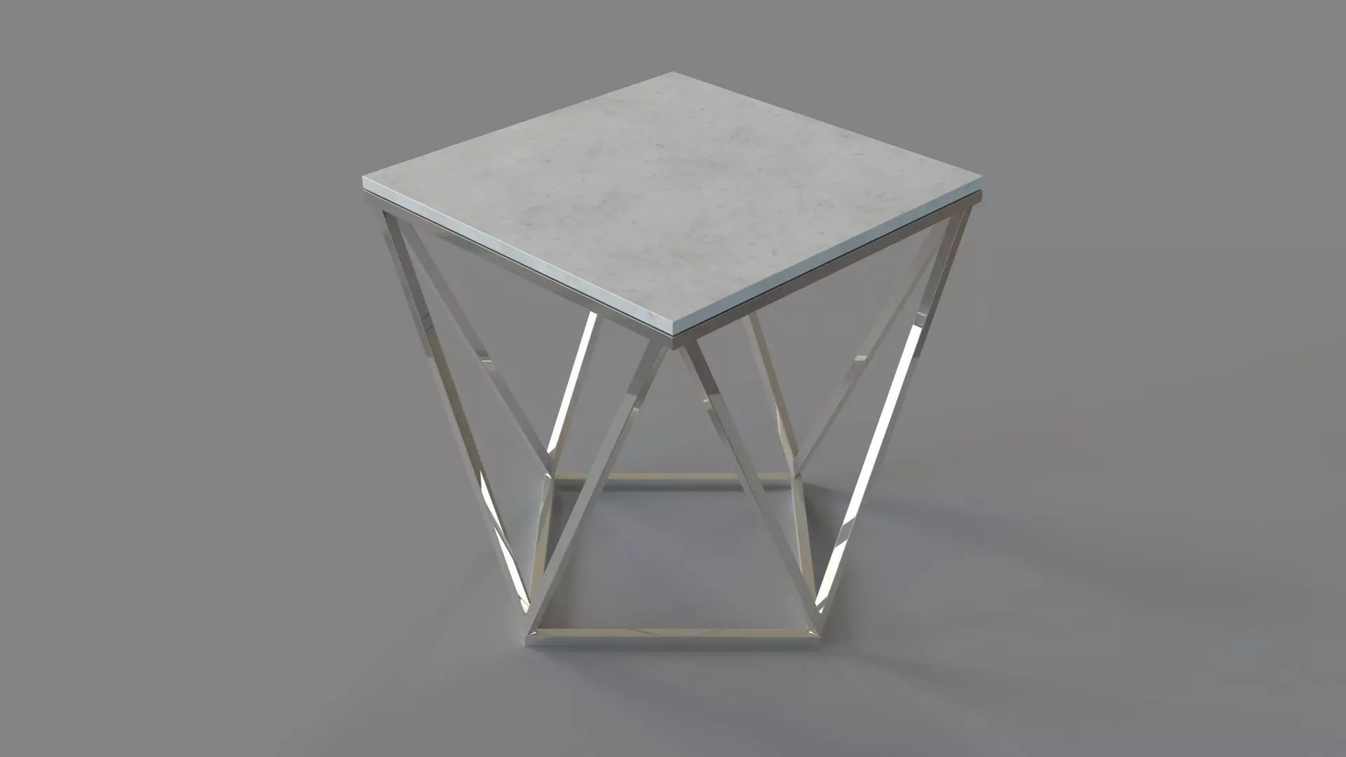 Jasmine Side Table White 3D model_0