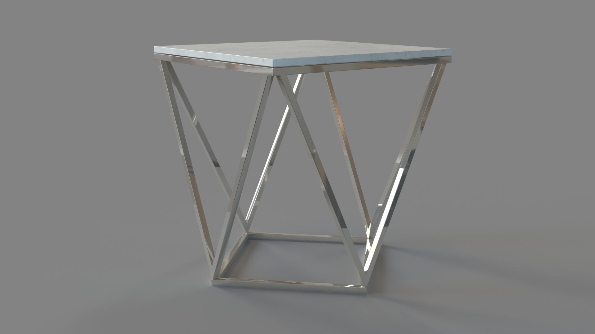 Jasmine Side Table White 3D model_4