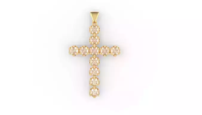 Diamond cross pendant
