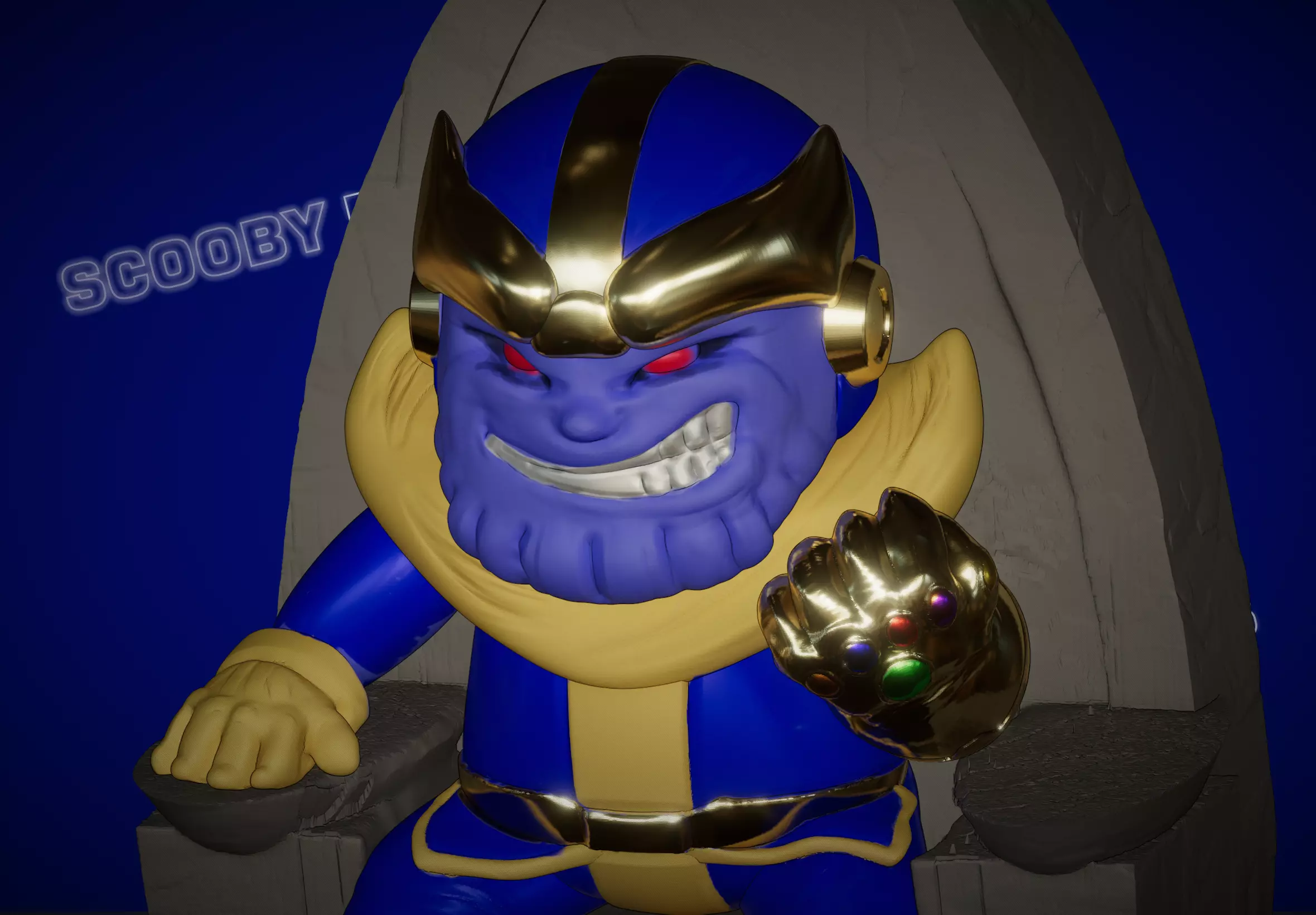 Thanos - Chibi Cartoon style fan art 3D print model