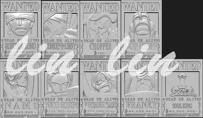 One Piece Bounty Poster 3D model