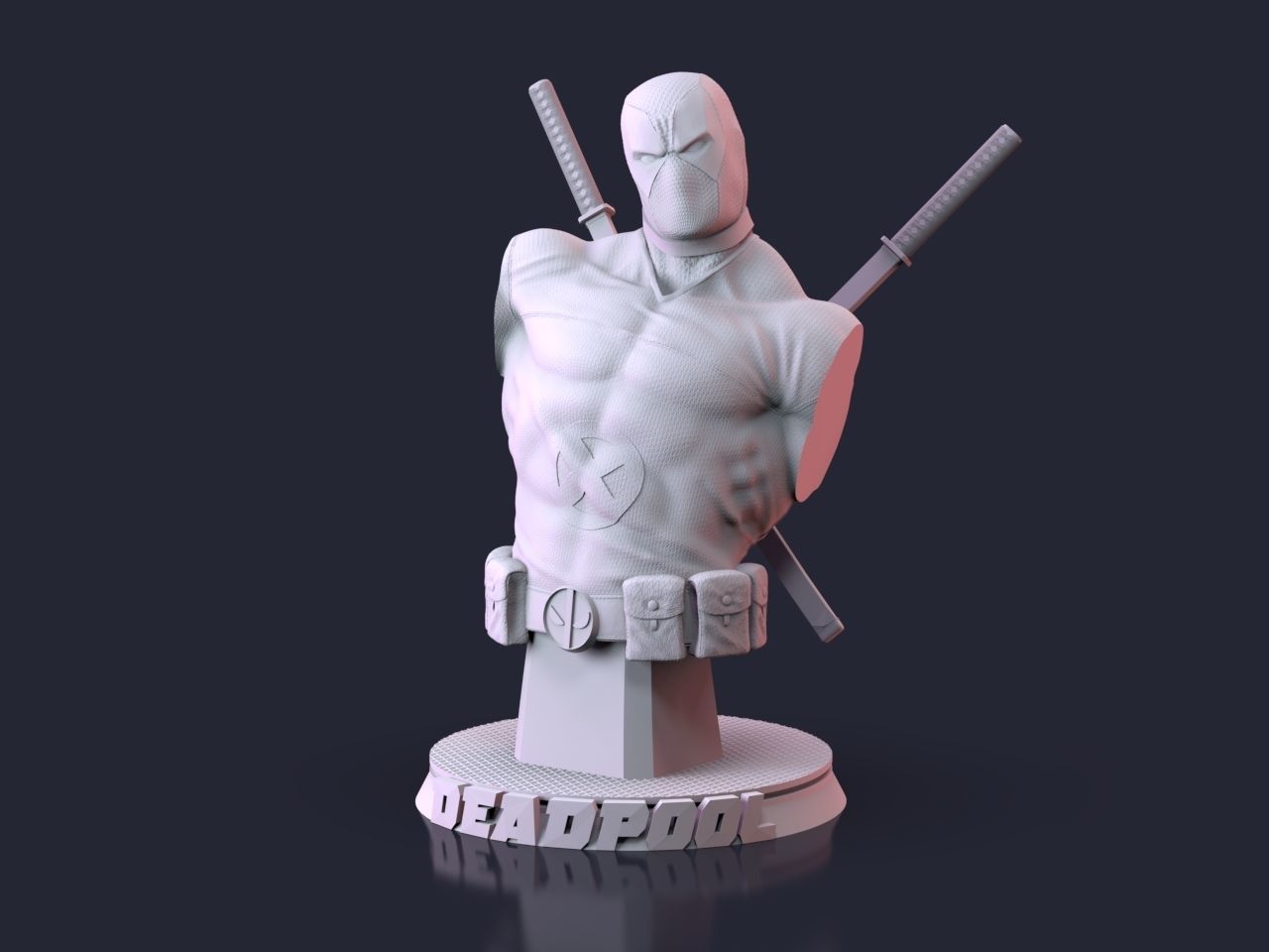 Deadpool Bust 3D print model_4
