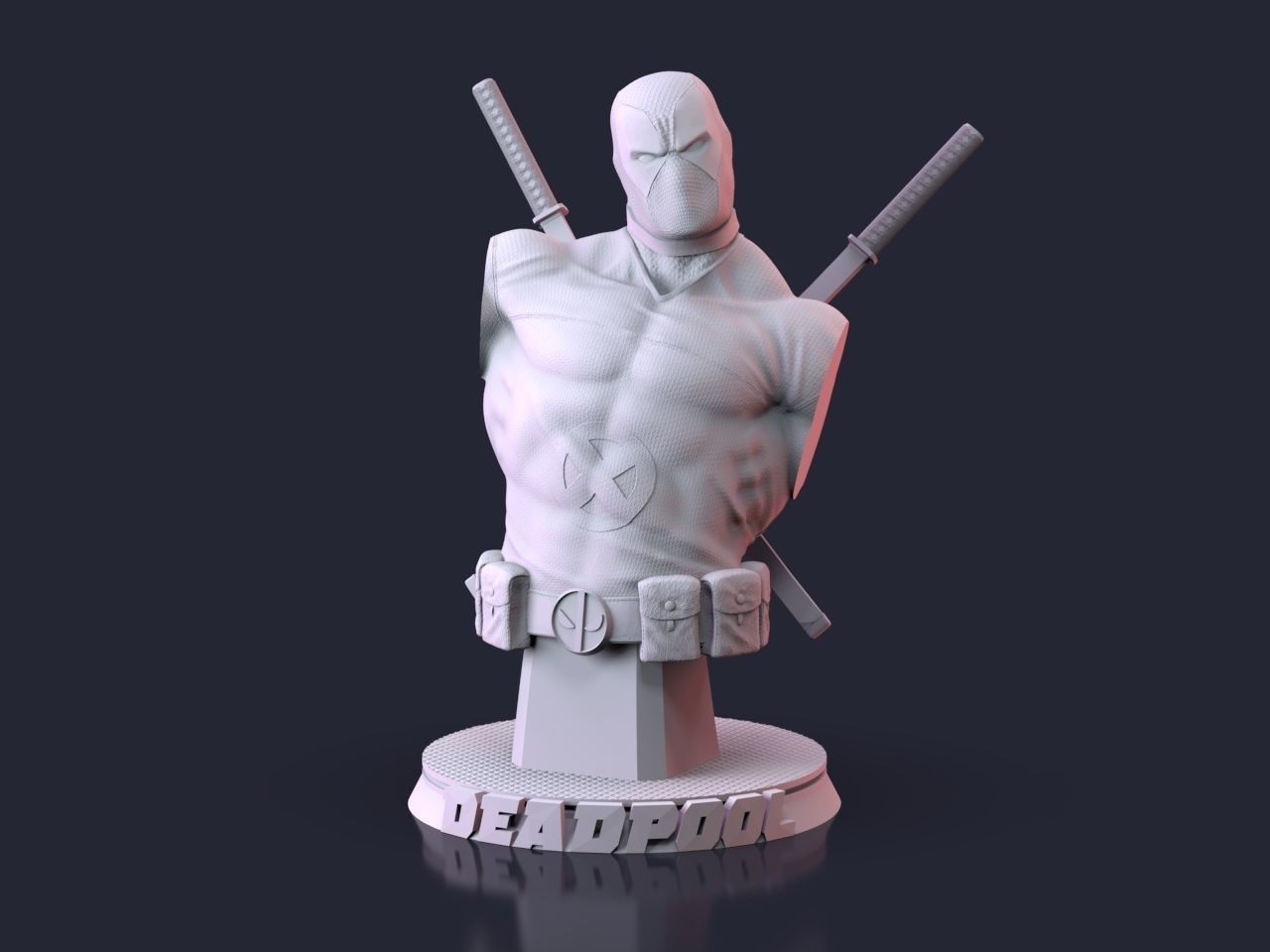 Deadpool Bust 3D print model_5
