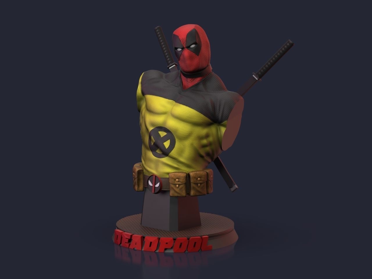 Deadpool Bust 3D print model_1
