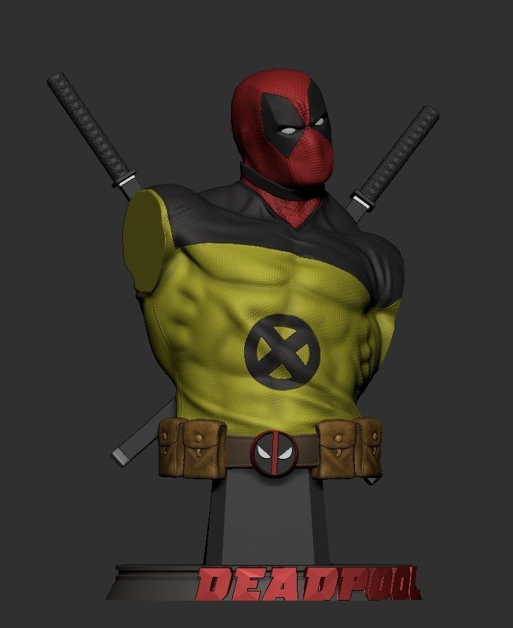Deadpool Bust 3D print model_7