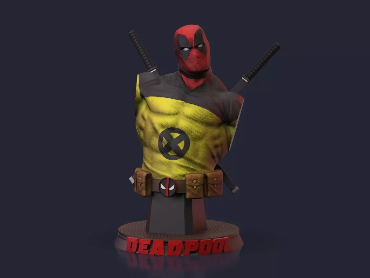Deadpool Bust 3D print model_0