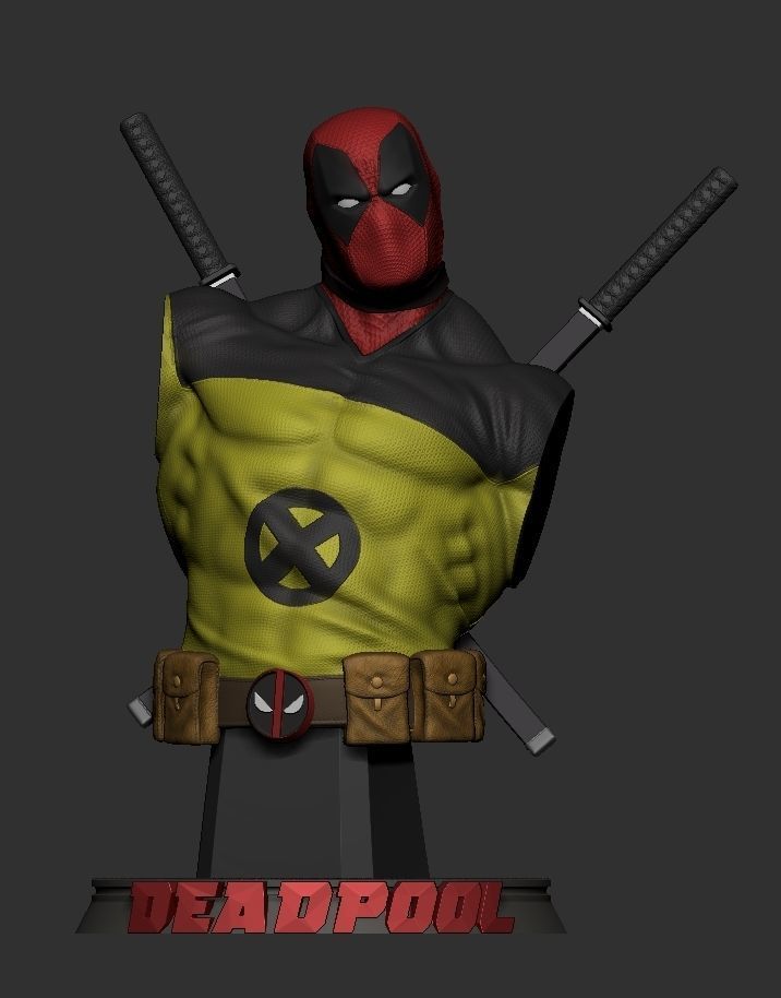 Deadpool Bust 3D print model_6