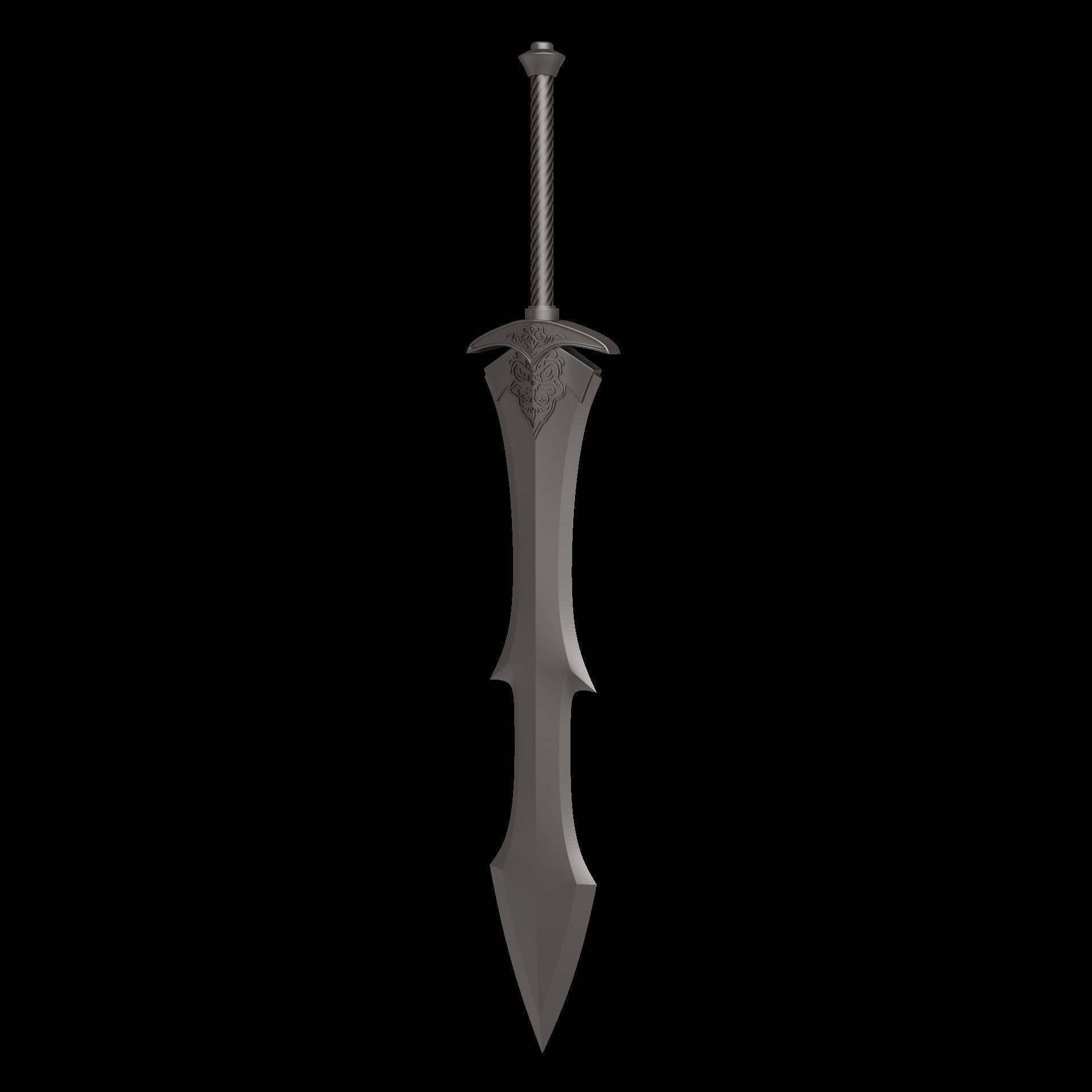Dark Souls Black Knight Greatsword 3D print model_2