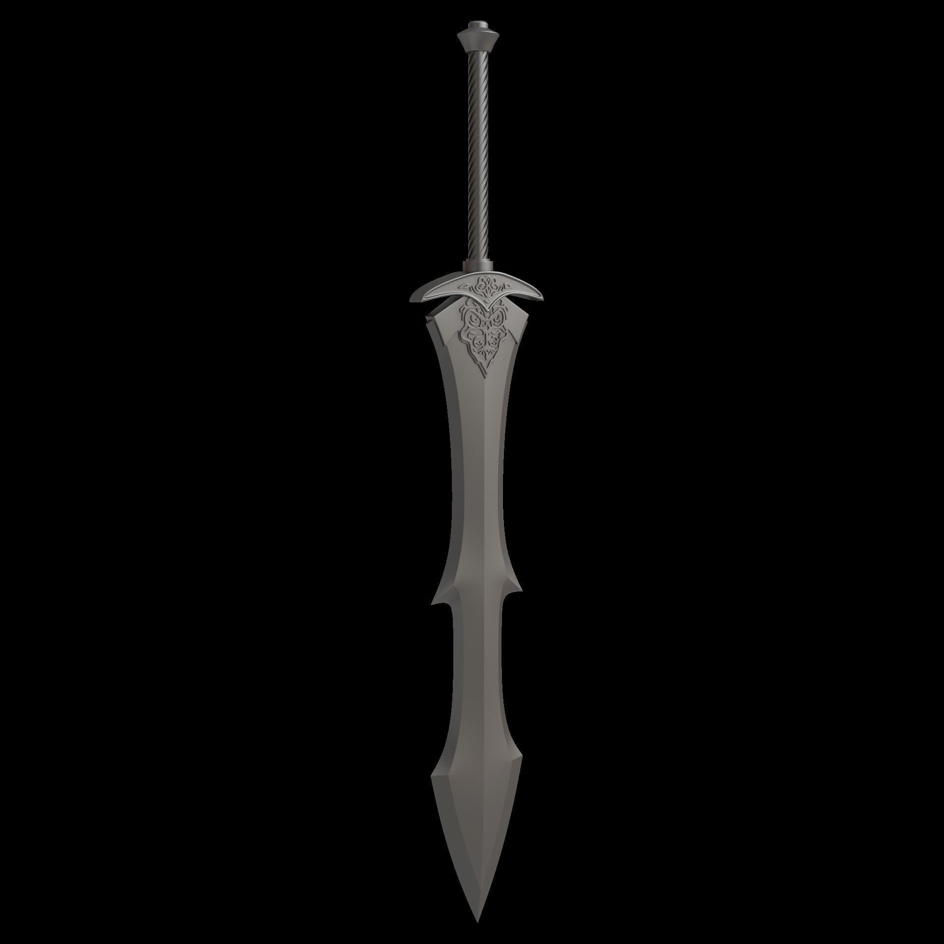 Dark Souls Black Knight Greatsword 3D print model_4