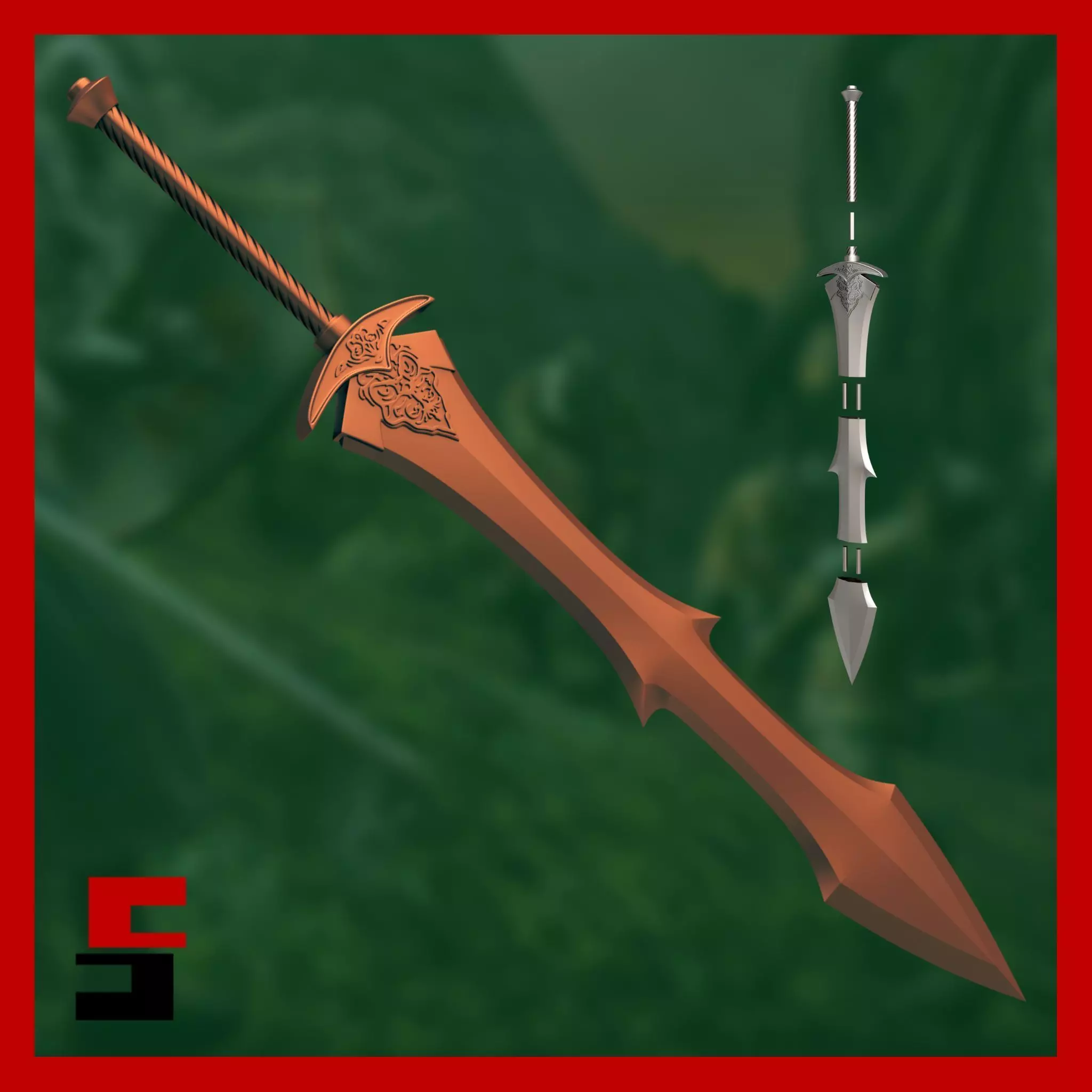 Dark Souls Black Knight Greatsword 3D print model_0