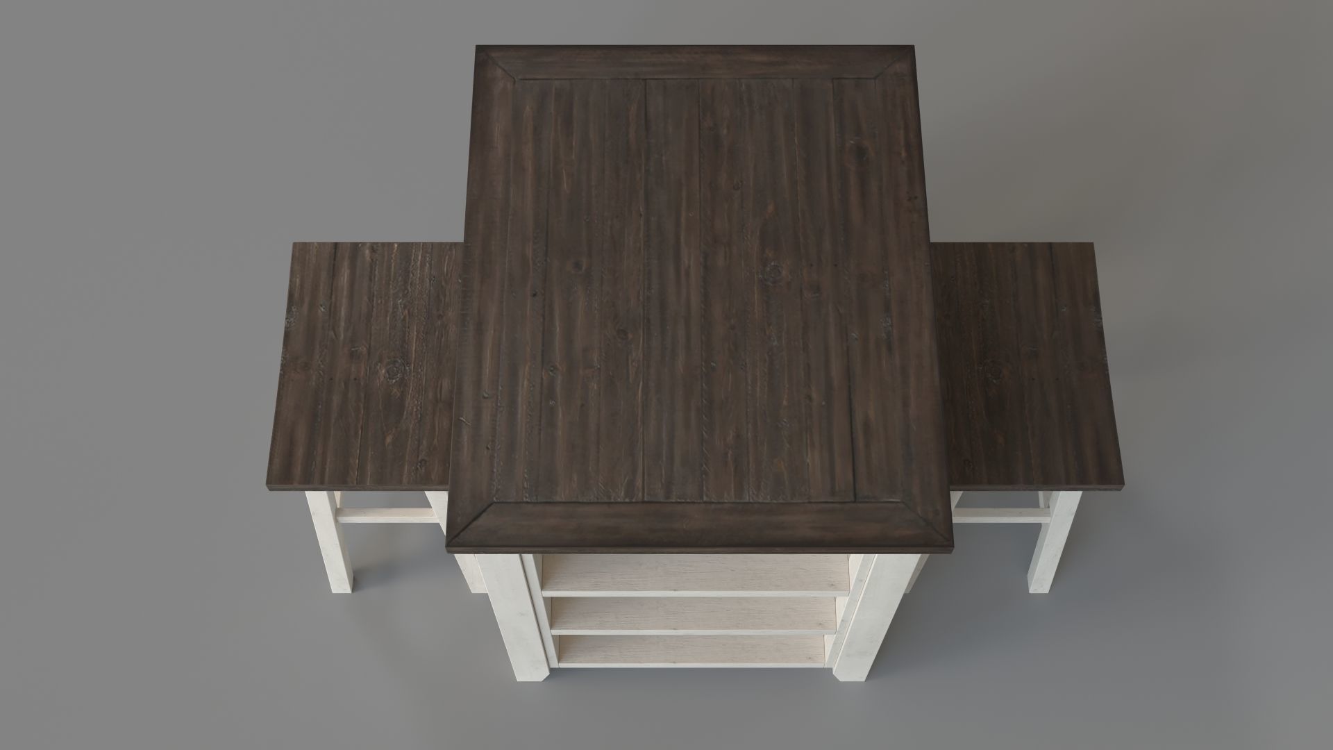 Madison County 3pc Counter Height Set Vintage White 3D model_3