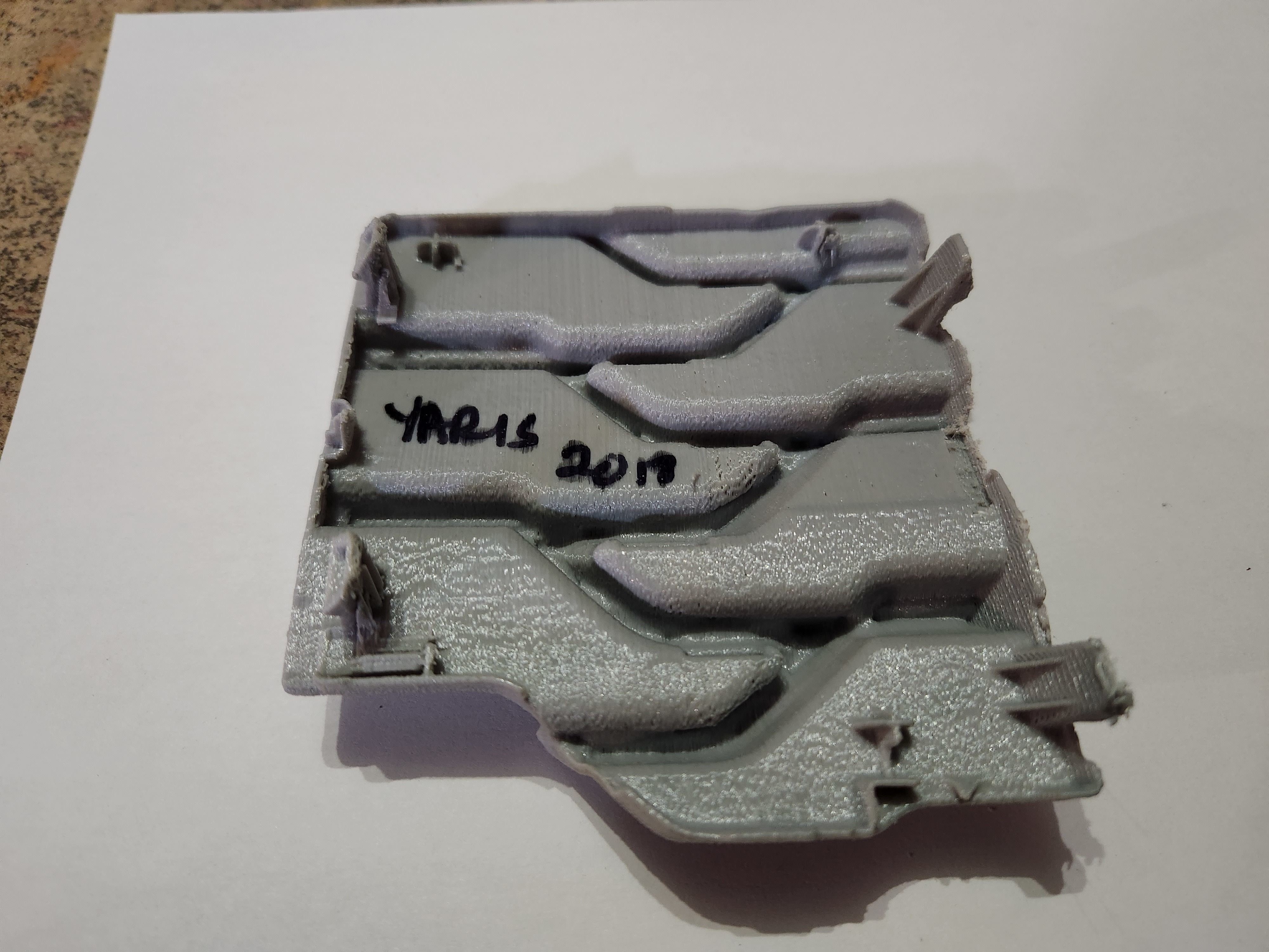 toyota yaris 2018 front bumper tow cover 3D print model_1