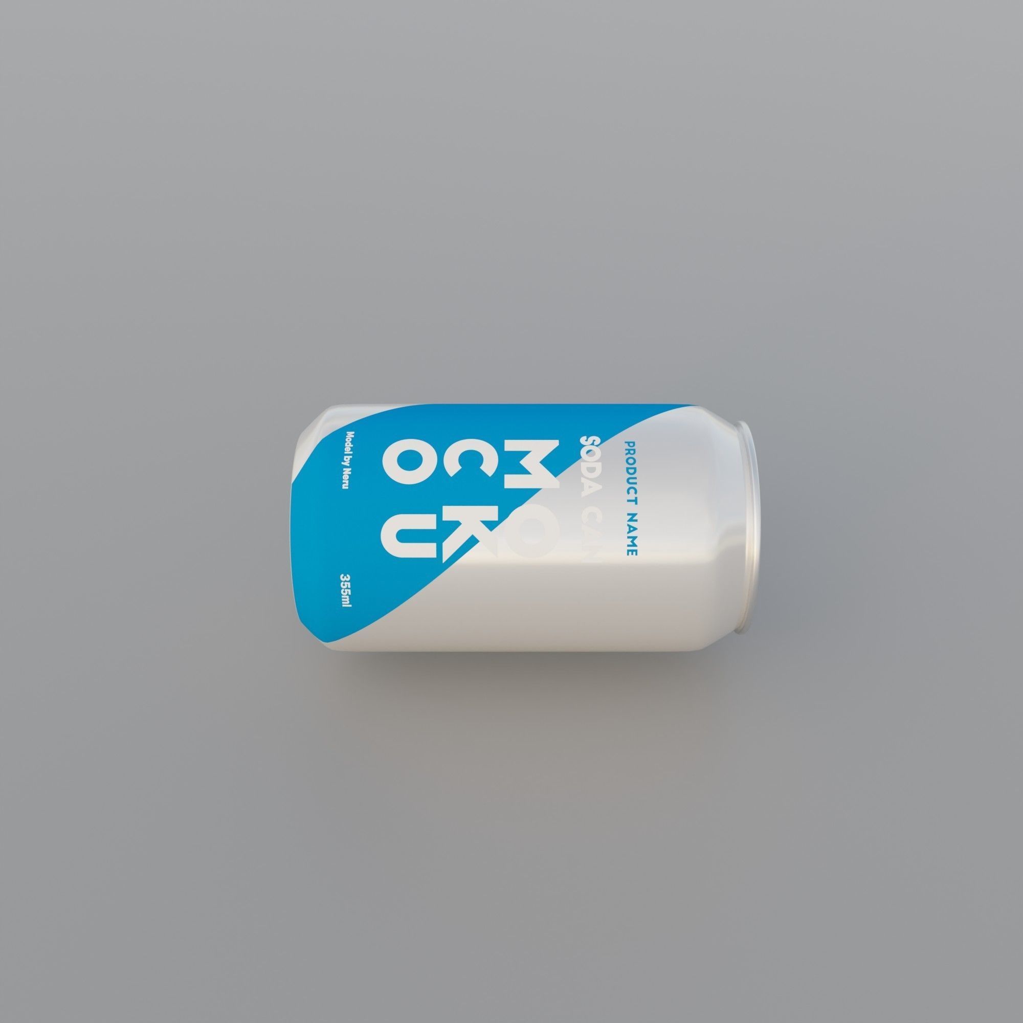 Aluminum soda can Low-poly 3D model_2