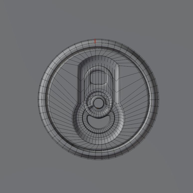 Aluminum soda can Low-poly 3D model_6