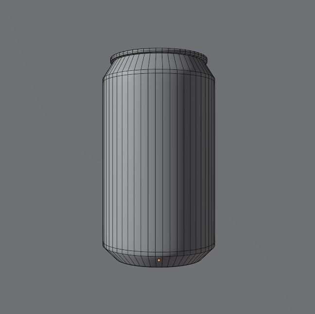 Aluminum soda can Low-poly 3D model_5