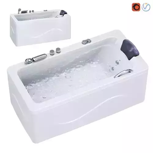 Bathtub 01 Low-poly 3D model