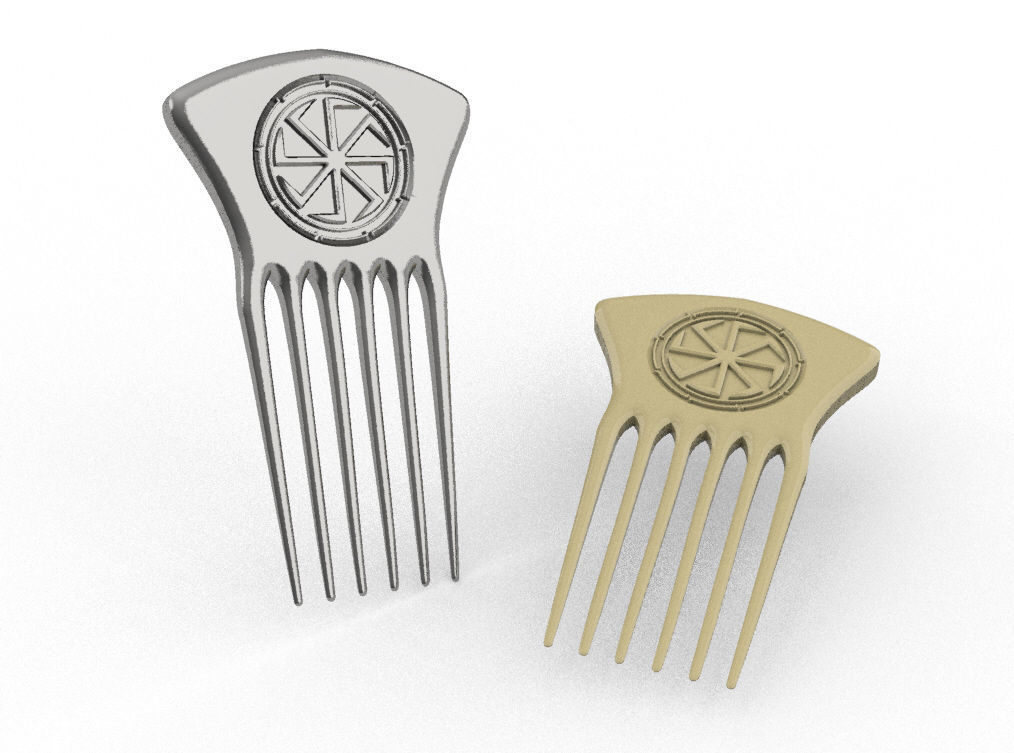 Babushka  combs 3D model_2