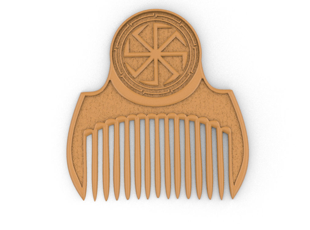 Babushka  combs 3D model_1