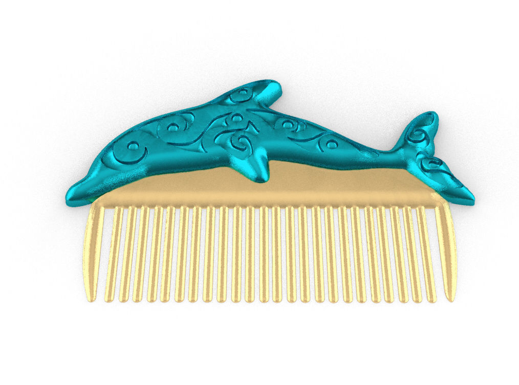 Babushka  combs 3D model_4