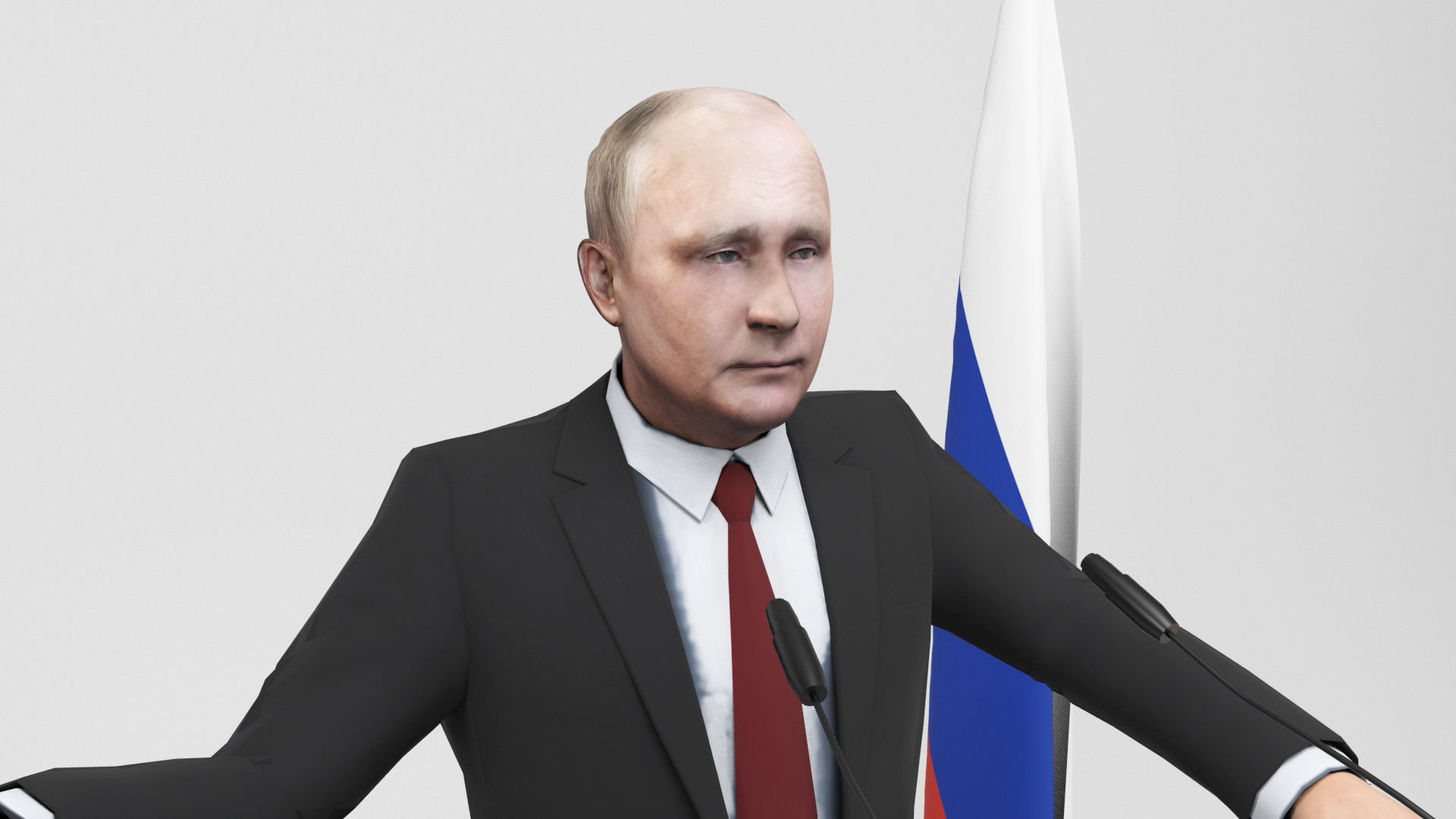 Vladimir Putin Low-poly 3D model_9