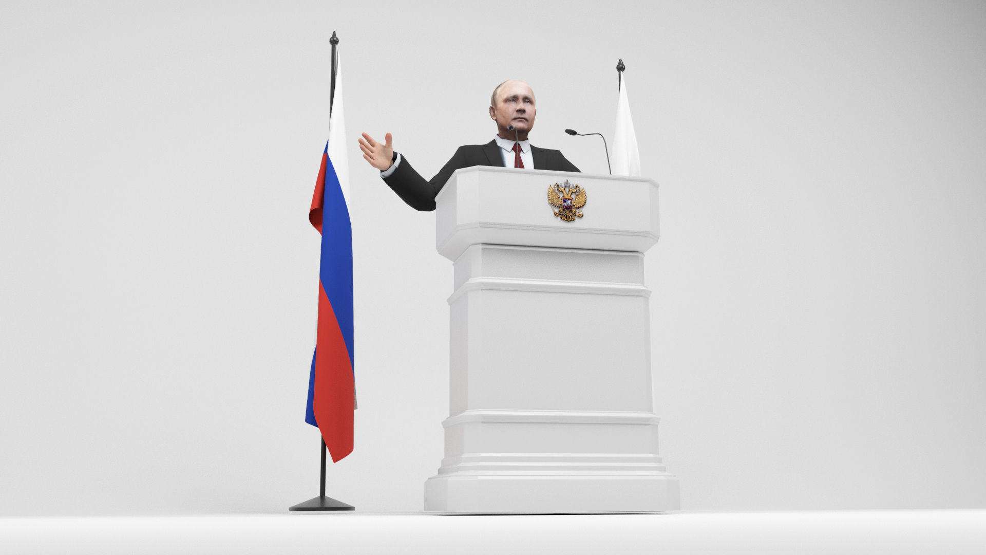 Vladimir Putin Low-poly 3D model_5