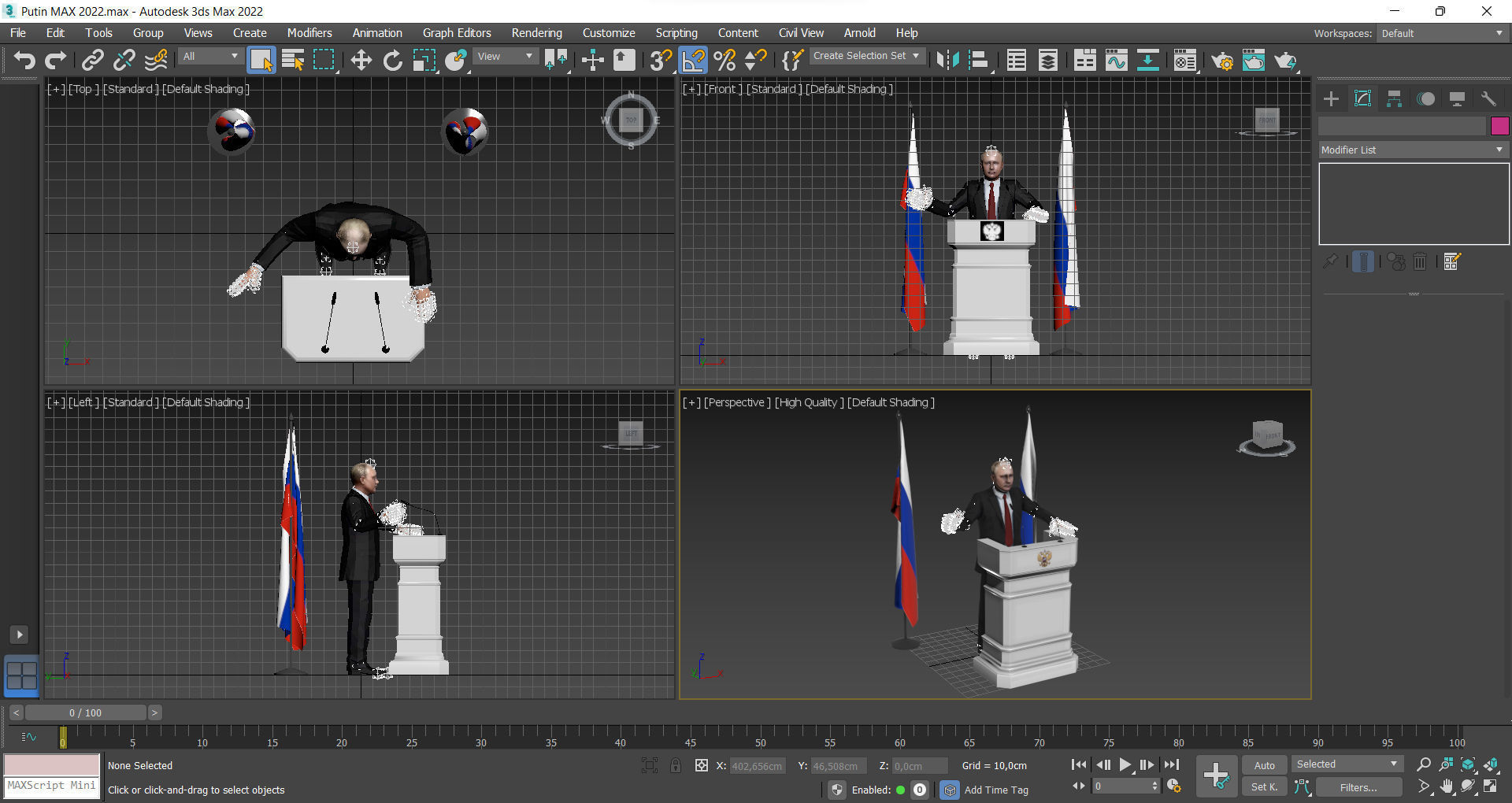 Vladimir Putin Low-poly 3D model_10