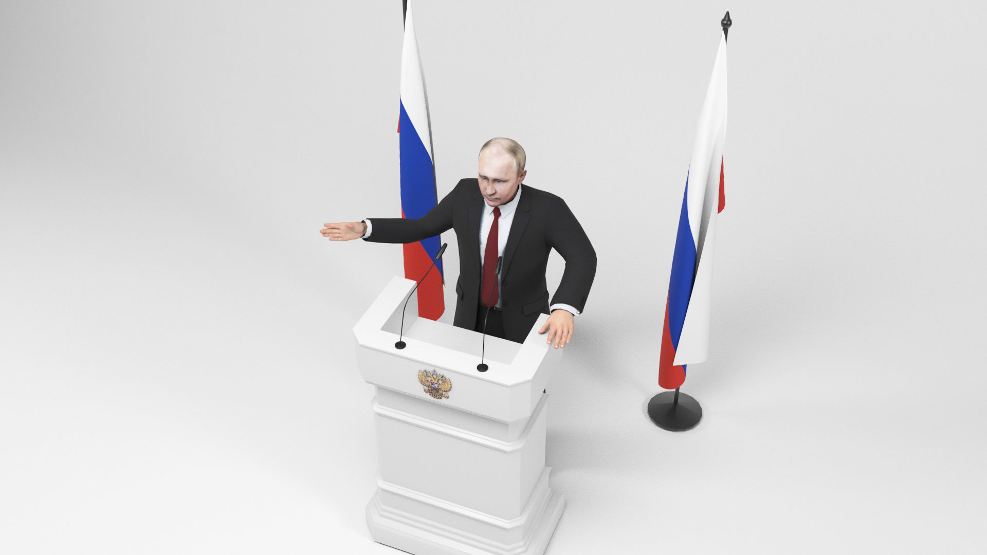 Vladimir Putin Low-poly 3D model_6