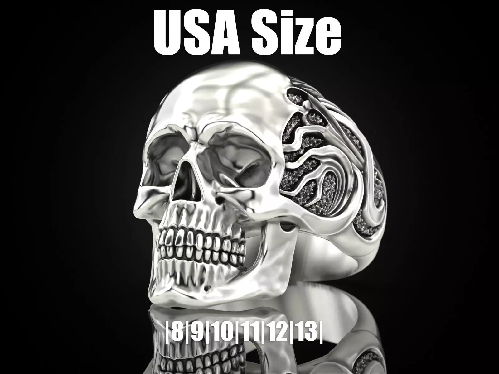 Skull jaw ring 3D print model