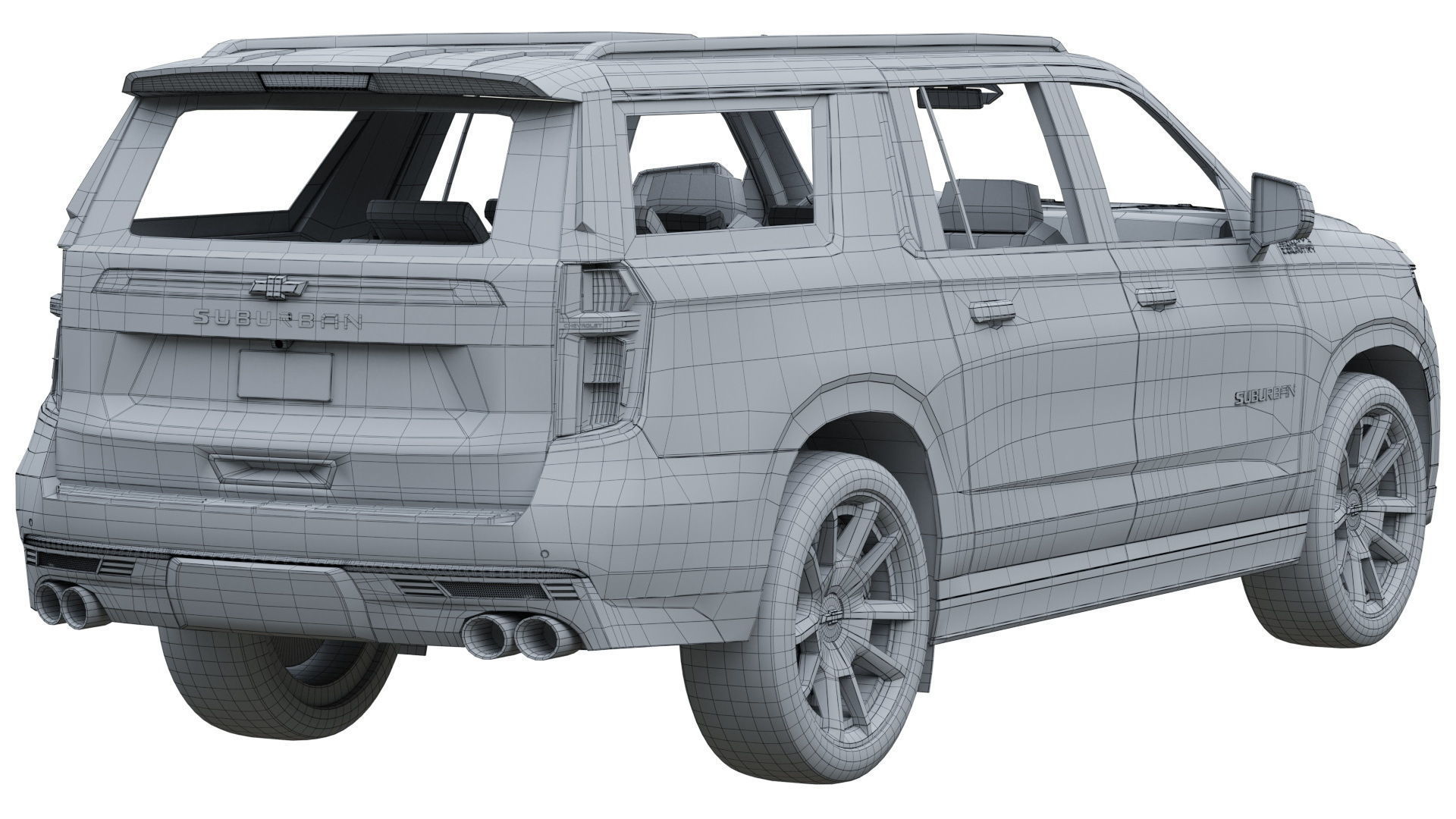 Chevrolet Suburban 2020 High Country 3D model_8