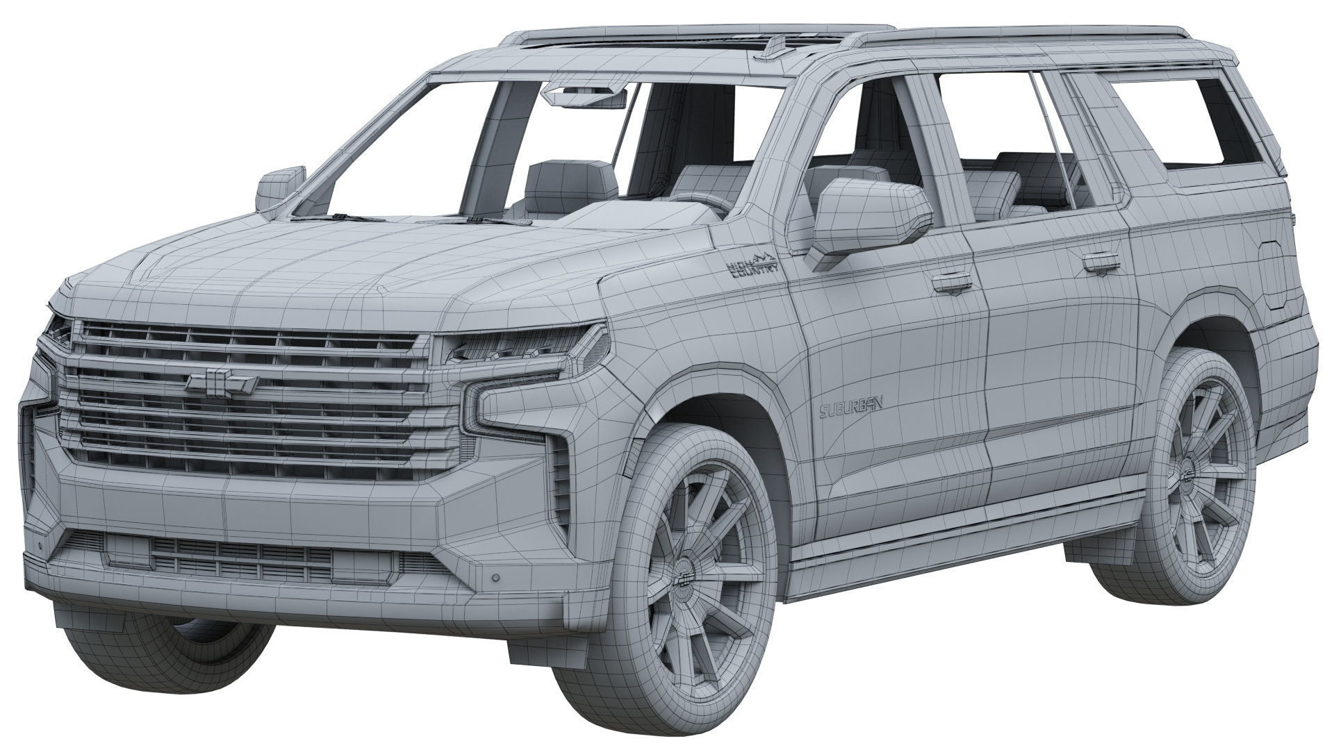 Chevrolet Suburban 2020 High Country 3D model_7