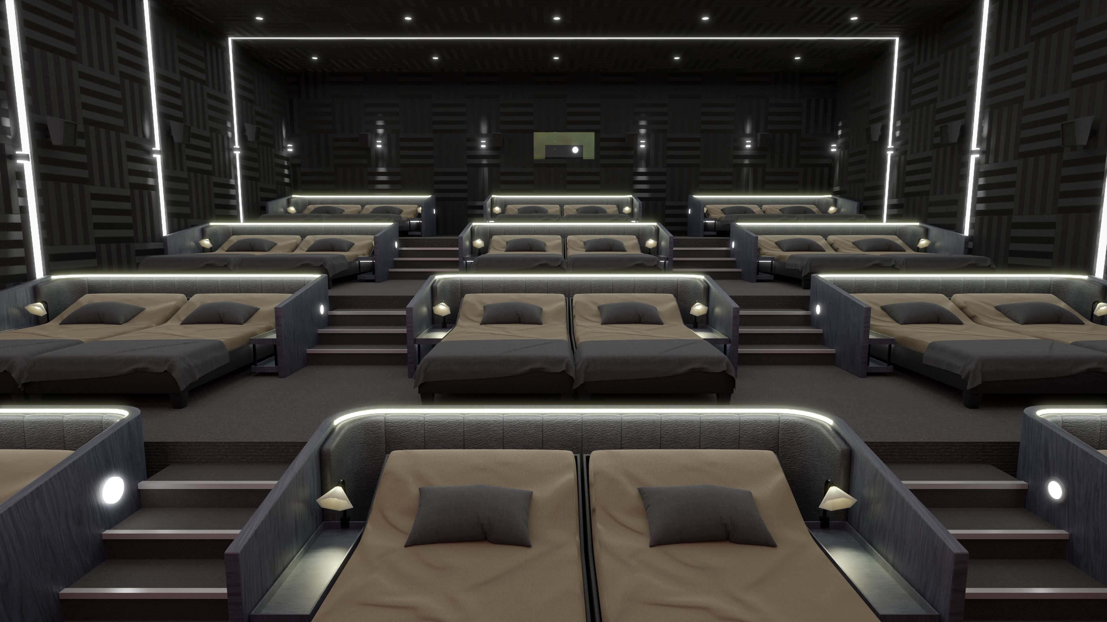 Movie Theater Low-poly 3D model_5