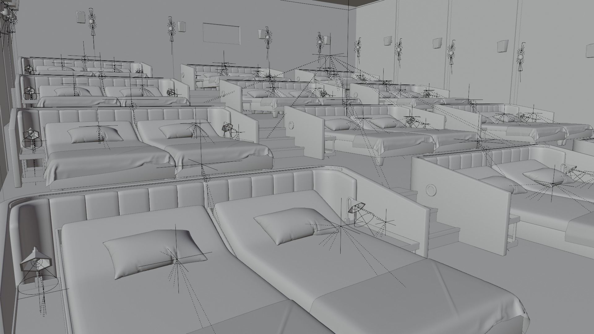 Movie Theater Low-poly 3D model_12