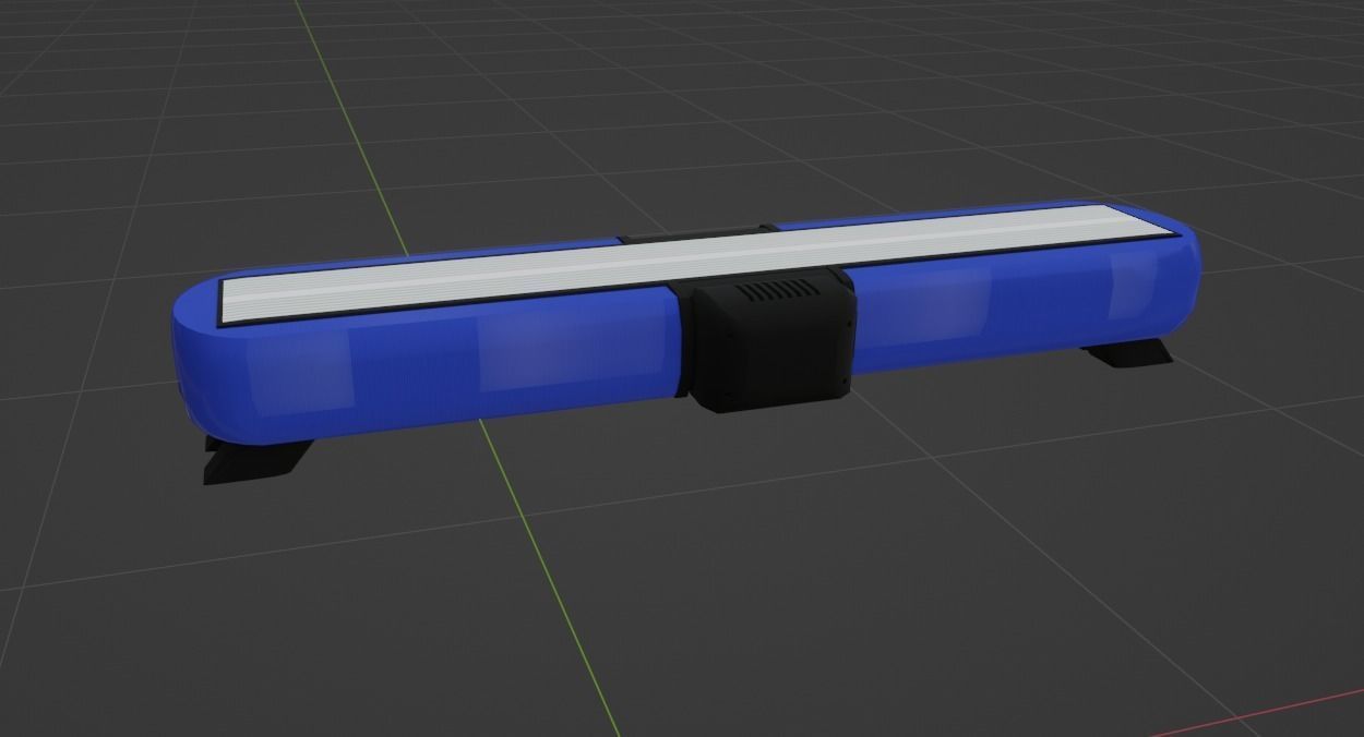 Federal Signal Vama P9000 Lightbar Low-poly 3D model_2