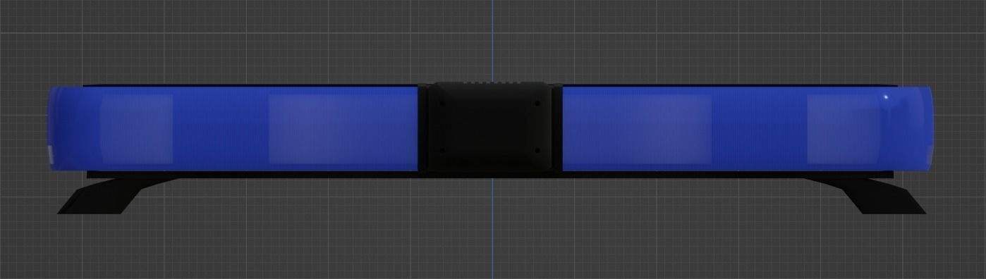 Federal Signal Vama P9000 Lightbar Low-poly 3D model_5